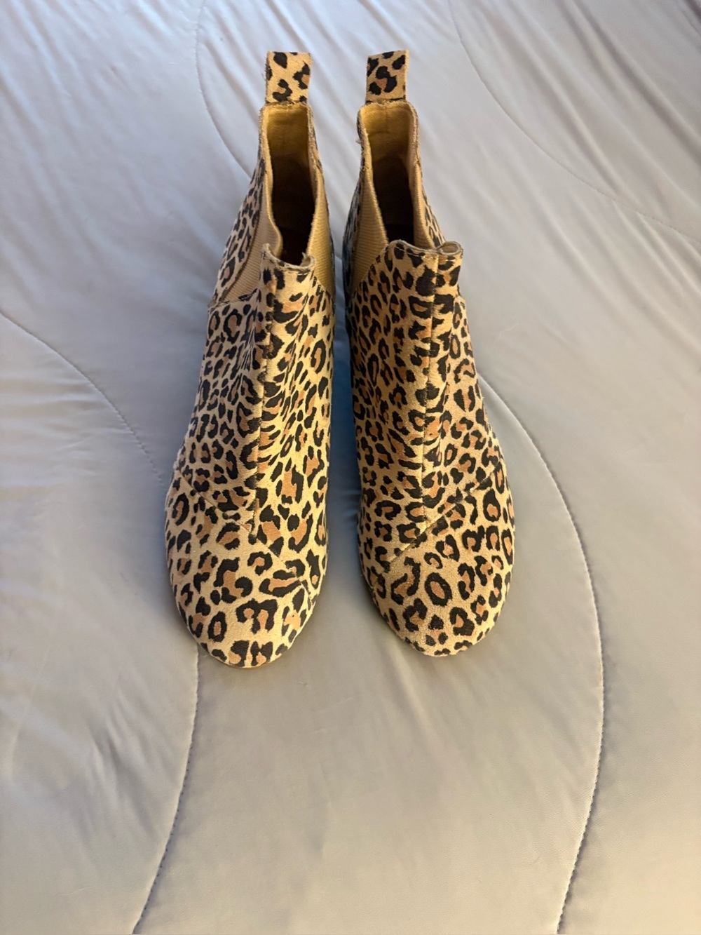 Toms Leopard Print Chelsea Ankle Boots - Tan & Black